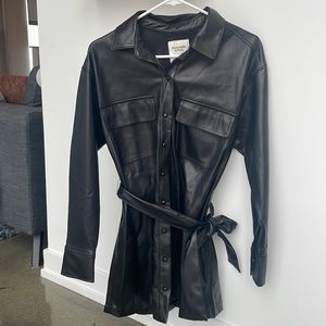 Abercrombie Faux Leather Mini Dress size medium
